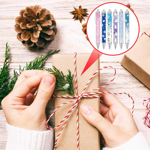 Yeaqee 36 Pcs Winter Themed Snowflake Pens, Frozen Ballpoint Pens for Winter Birthday Party, School Reward Prizes