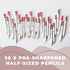 Mini Golf Pencils with Erasers - Pre-Sharpened Small Pens for Wedding Favors & Game Winner Gifts