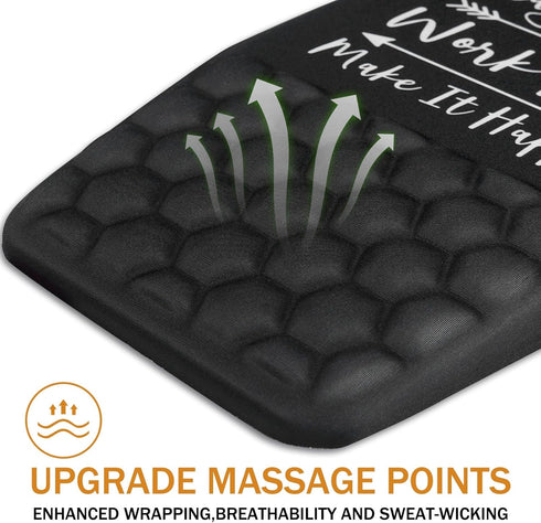 Ergonomic Mouse Pad with Wrist Support, Upgrade Mousepad with Massage Design, Non-Slip PU Base for Pain Relief,