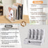 Werhoo 3 Acrylic Desk Organizer,Clear Magazine File Holder with Vertical Compartments, Scratch-Resistant Pads, Book