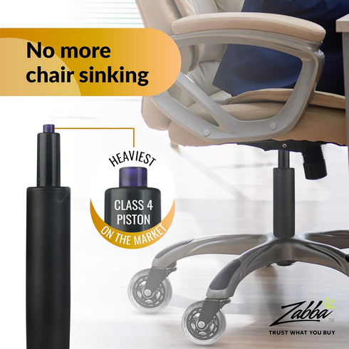 Office Chair Cylinder Replacement with Removal Tool, Gloves, Gas Cylinder & Hydraulic Piston