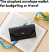 Carrotez Money Envelopes for Cash (PU Leather), Reusable Cash Envelope Wallet for Travel and Budgeting, 1 ea, No Letter