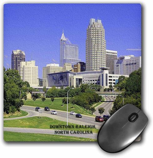 Downtown Raleigh, North Carolina Mouse Pad, 8 by 8 inches (mp_55277_1)