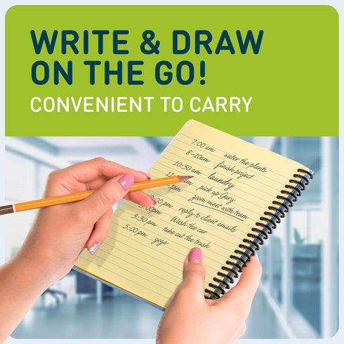 Spiral Notebook, 5x7 Inch Wirebound College Ruled Notebooks, 100 Sheets, Bright Pastel Colored Lined Paper (3)