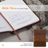 Classic Faux Leather Journal, Strong and Courageous Joshua 1:57 Bible Verse, Brown Inspirational Notebook