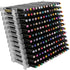 Evemodel 12 Layers Universal Marker Storage Trays, Clear Penholder Display for 180 Pens, Desk Organizer Holder