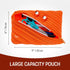 ZIPIT Monster Large Pencil Case for Boys - Pencil Pouch for School, College & Office (Orange)