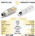 ALIDE JDE11 Bulbs 120V 100W Bulbs Dimmable,T3 T4 E11 Bulb,4000K 10W 1000LM E11 Lighting,5Pack Led Halogen Candelabra