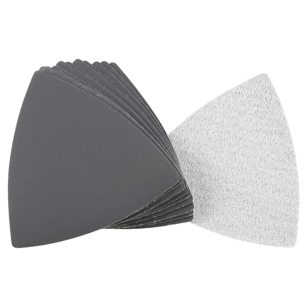 uxcell Triangular Sandpaper Hook and Loop Triangle Sanding Pad Fit 3-1/2" Oscillating Multi-Tool Silicon Carbide for