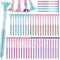 Leinuosen 48 Pcs Big Crystal Diamond Pens, Bulk Christmas Gift Bling Ballpoint Pen with Black Ink for Office Supplies