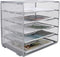 EasyPAG Mesh Office Paper Organizer, 5 Tier Desk Letter Tray File Sorter for Office and Home, Screws Free Design