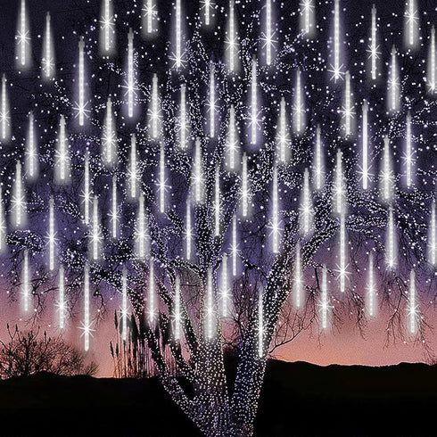 Christmas Lights Outdoor UL Certified, Meteor Shower Lights 12 Inch, 10 Tubes LED Falling Rain Drop Lights, Icicle Snow