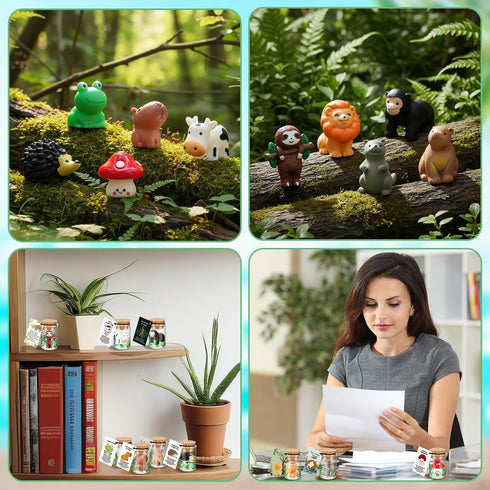 50 Set Fumete Employee Appreciation Gift for Coworker End of Year Teacher Nurse Funny Resin Animal Mental Health Stress