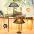 Solar Table Lamp Outdoor Solar Table Lamps Rattan Waterproof LED Lights Outdoor Lamps for Patio Garden Yard Bedroom