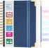 Spiral Notebook - 365 Page Hardcover College Ruled, 8.5" x 11", Large Leather Journal for Men Women, Blue