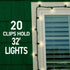 Command 16 20 (17017CLR-AWES), (17017CLR-AW-E) Outdoor Light Clips, clips, strips, Water-Resistant Adhesive Clear