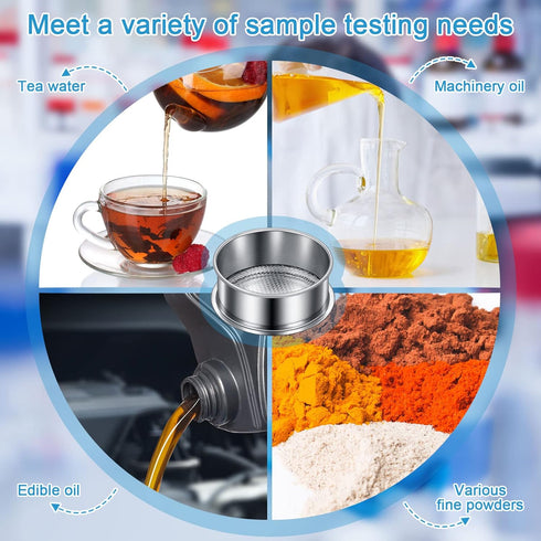 3 Pcs 304 Stainless Lab Sieves, 200 Mesh, 80 Mesh, 10 Mesh Aperture Test Sieve, 4 Inch Diameter Economy Test Sieve