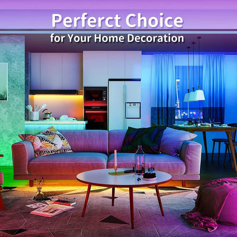 50ft 23keys Tenmiro Led Strip Lights, Tenmiro Smart Led Lights Strip Music Sync Color Changing Lights App Control