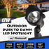 GBS9912 120V 12W 5000K 3 Outdoor LED Spotlight with Photocell Sensor, Daylight White, Photocell Enabled, FT Cord