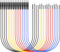 Banana Plug Jumper Wires Kit, 16pcs 4mm Stackable Breadboard Jumper Test Lead, Male to Female for Electrical Testing