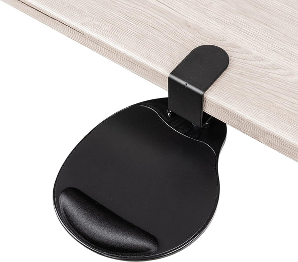 EHO Clamp on Mouse Platform with Gel Wrist Rest, Rotating 360 Degree Attachment for Home Office Desk Organizer