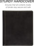 Samsill 0.5 Inch 3 Ring Binder, Leather, Black with Contrast Stitching, 8.5 x 11 Inch, Notebook Binder, Portfolio