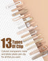 Four Candies 14Pack Pastel Gel Ink Pen Set, 0.5mm Fine Point Retractable Pens, 12 Black Ink Pens, 2 Highlighters (Brown)