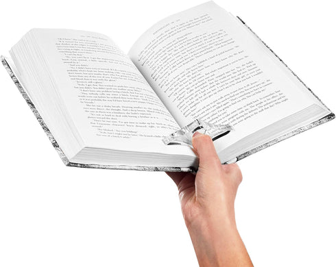Clear Page Spreader (Medium - 21.5 mm) Thumb Ring Page Holder - Transparent Bookmark - Gifts for Readers and Book Lovers