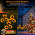 Solar Sunflower Lights, 800mA Solar Garden Light with Real Looking Flowers for Outdoor Waterproof Stake Lights (2 Pack)