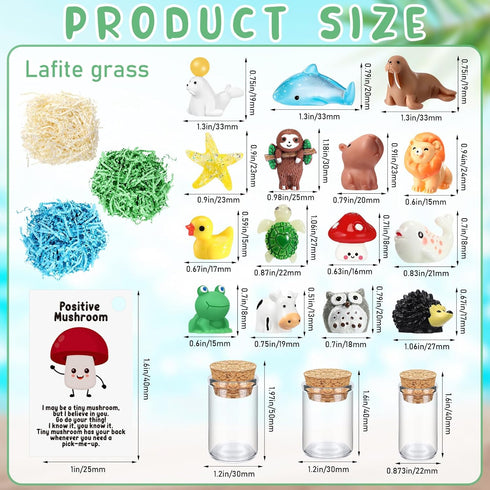 60 Set Fumete Employee Appreciation Gifts Bulk for Teacher Nurse Animal Pun Note Card Funny Resin Desk Pet Small Thank