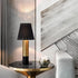 Sionfungluxx Counter, Black and Gold Table Lamp, small table lamp for bedroom, Modern Mini Nightstand Lamp with Fabric