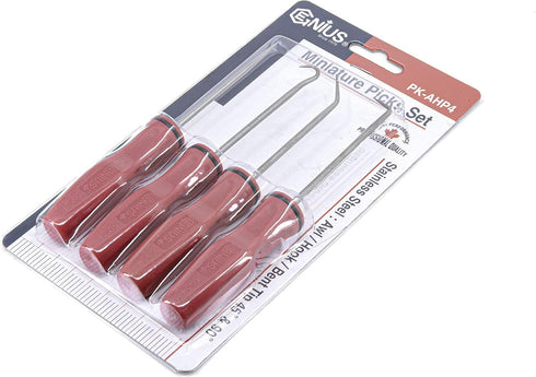Genius Tools PK-AHP4 4 Piece Miniature Picks Set