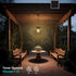 3000LM 4400mAh 3 Deogos Solar Shed Light Outdoor Indoor,Solar Powered Gazebo Light Battery with Motion Sensor and Color
