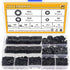 Nylon Flat Washer Assortment Set, 600 Pieces in 9 Sizes - M2 to M12, Black