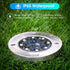 8-LED Bulbs (Set 4) Bell+Howell Disk Lights Deluxe Super Bright Solar-Powered Auto On/Off Outdoor Lighting, Waterproof