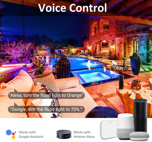 NOVOSTELLA Smart Wireless BT Mesh Hub for Smart LED Flood Lights, Compatible with Alexa and Google Assistant