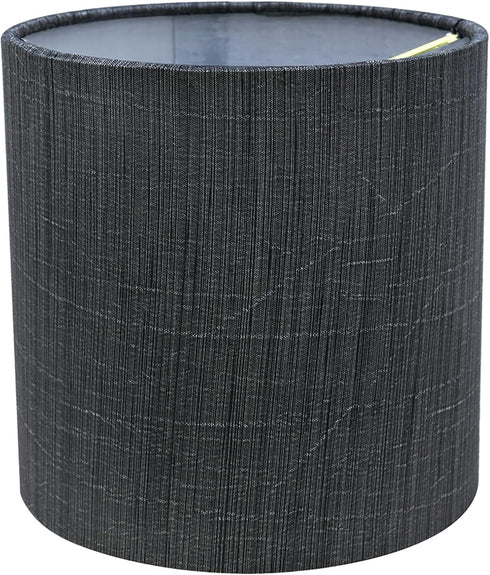 Aspen Creative 31193A 5" 5" 5" Small Clip-On Drum Lamp Shade in Grey and Black, Top x Bottom x Slant Height