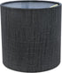 Aspen Creative 31193A 5" 5" 5" Small Clip-On Drum Lamp Shade in Grey and Black, Top x Bottom x Slant Height