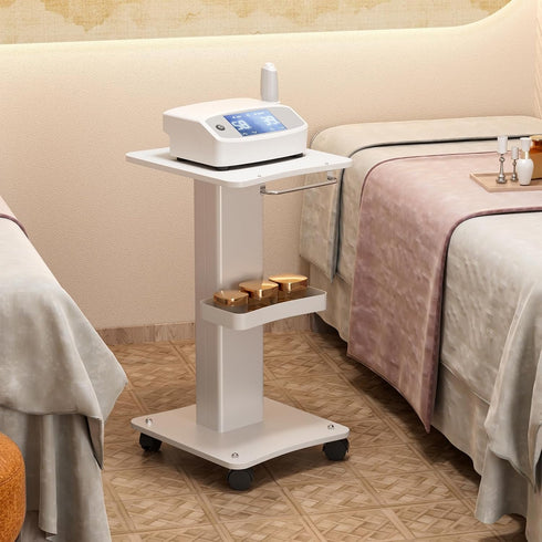 cdar Tray,3-Tier 4 70cm 35x38cm Salon Salon Rolling Cart Beauty Trolley with Silent Wheels & Brakes - ABS Beauty