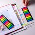 Fluorescent Translucent Sticky Note Flags, 2400 Pcs Total, Pack of 10 Color Tabs, Arrow Sticky Notes