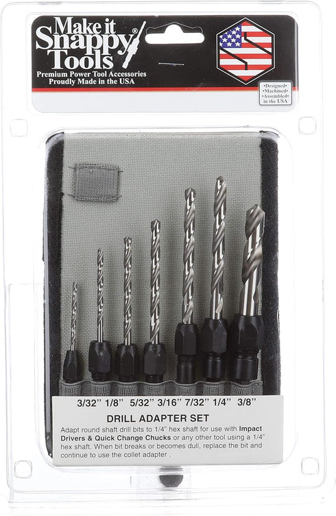 Make it Snappy Tools 7 Piece Drill Bit Adapter Set in Belt Clip Pouch #47001