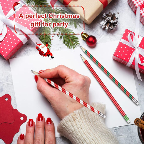 Christmas Pencils Bulk for Kids - Holiday Pencil Assortment with Erasers, 100 Pieces for School Supplies