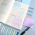 Sticky Tabs 1050PCS Morandi Book Tabs with Marker, Transparent Sticky Notes for Book Annotation Aesthetic Supplies