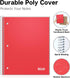 Dunwell Graph Ruled Notebook 4x4 (Red), 100 Sheets, 1 Subject Graph Paper Notebook 8.5 x 11, Durable Poly Divider with