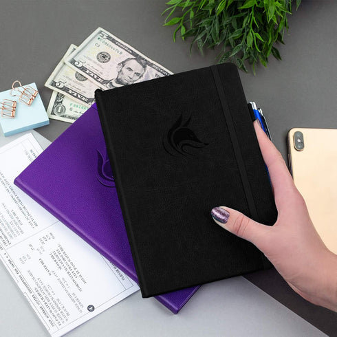 Clever Fox Check Register Book - Deluxe Transaction Register, Accounting Ledger Book for Personal and Work Use