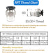PNEUMATIC Elbow and Straight Combination Push to Connect Fittings, 1/2 Inch Tube OD x 1/4 NPT Thread (Pack of 12)