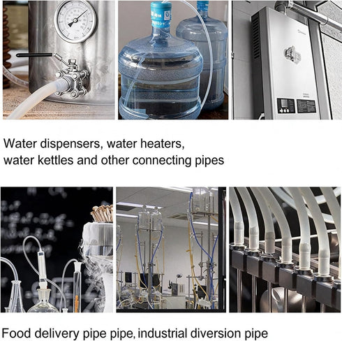 5/16" 1/2" 26.25ft Feelers ID x OD Silicone Tubing Food Grade Pure Silicon Tube High Temp Home Brewing Winemaking