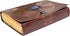 Moon Blue Lapiz Gemstone Studded Writing Handmade Leather Notebook, Unlined Antique Deckle Edge Vintage Paper, Great