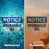 (2 Pack) Hydraulic Oil OSHA Notice Sign 10 Inch X 7 Inch Plastic Sign, Weather Resistant for Workplace and Construction