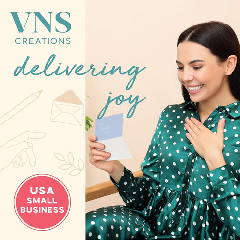 50 Pack 3.5x5 Inch Set VNS Creations Thank You Cards With Envelopes, Stickers, Blank Thank You Notes - Bulk Box Notes